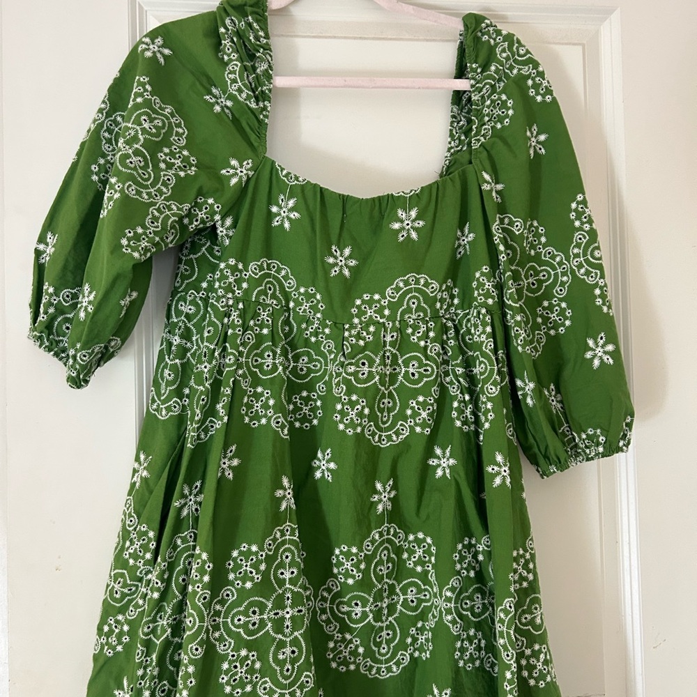 Green Floral Women's Dress